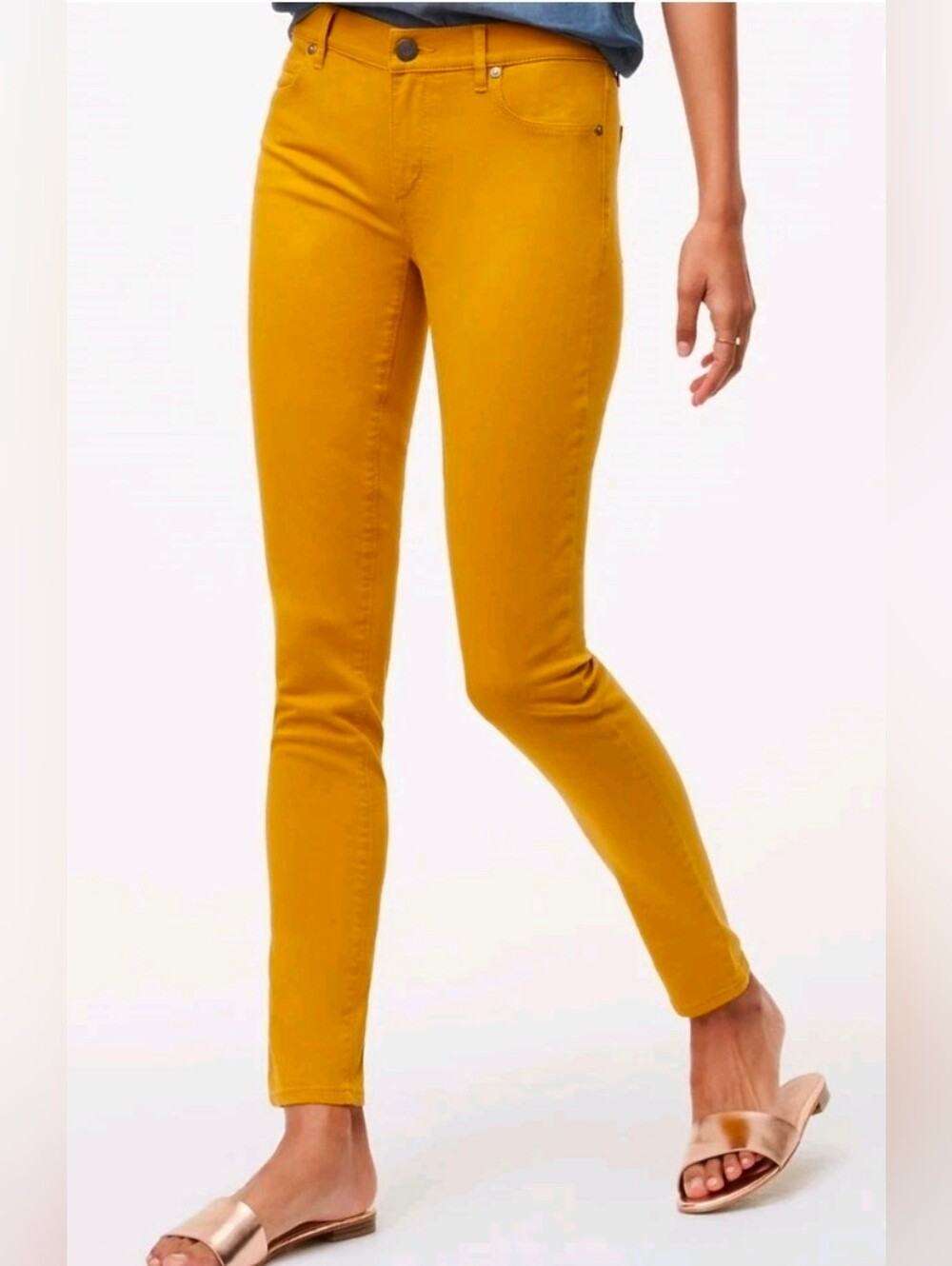 Ann Taylor Mustard Yellow Skinny Jeans - Size 12